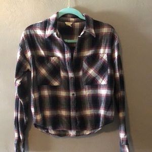 Burgundy/white flannel